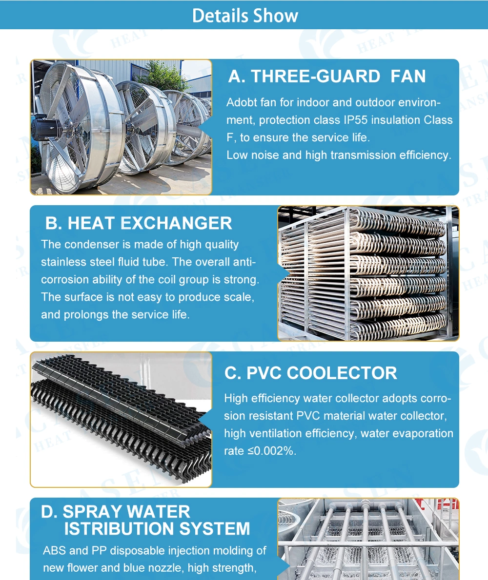 Siemens Fan Motor with Low Noise Water Closed Circuit Cooling Tower