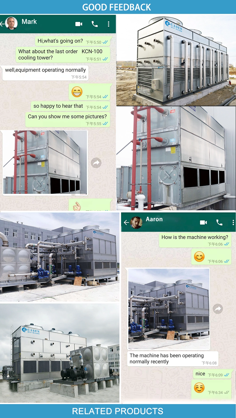 Factory Direct Sales Water Cooling Tower Closed Circuit Cooling Tower Water Cooling Tower Motor