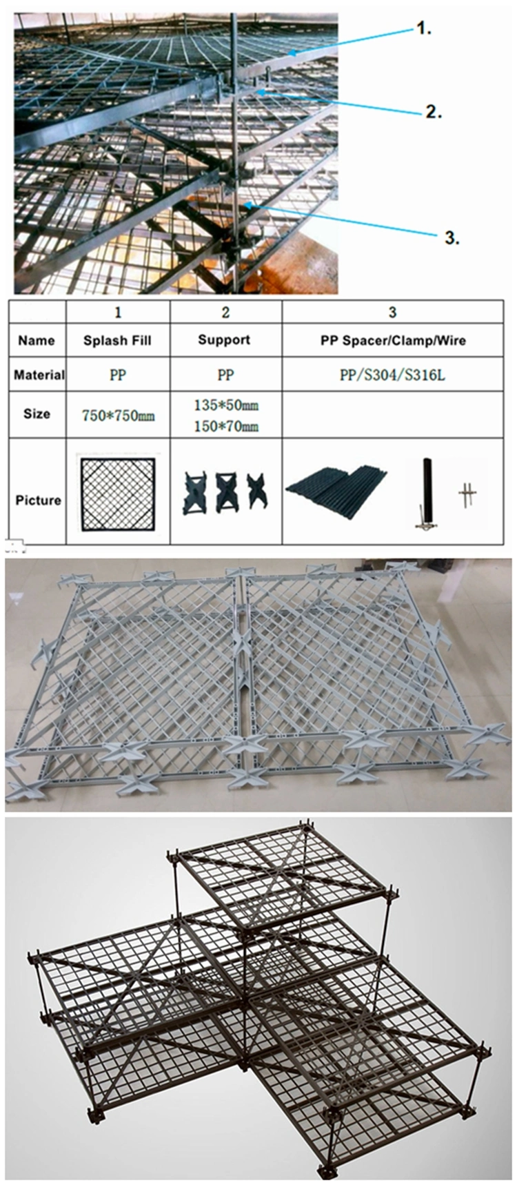 Golden Grid Fill Used for Cross Flow Cooling Towers